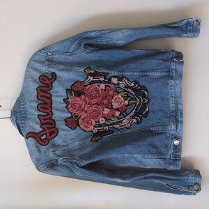 Frame Denim Embroidered Jacket, Rose Water, XS